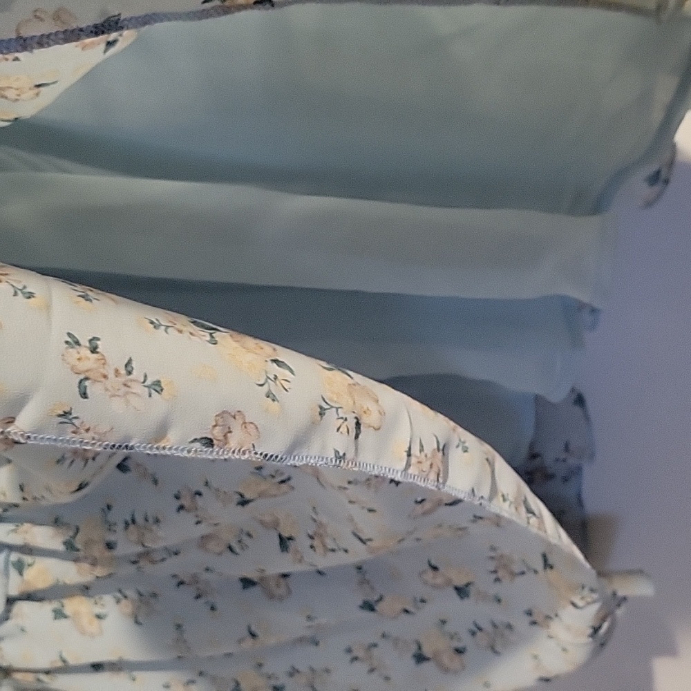 American Bling Blue Floral Lightweight Peplum Blouse 3X NWT - Picture 7 of 12